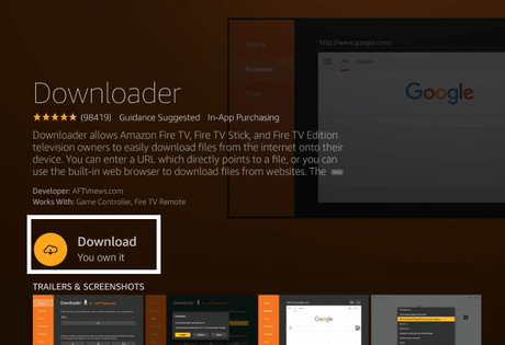 Cómo instalar Kodi en Amazon Firestick / Fire TV Descargar-Descargador