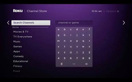 Vidgo en Roku- Canal de búsqueda