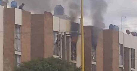 Se registra incendio en los departamentos del Fraccionamiento San Jorge