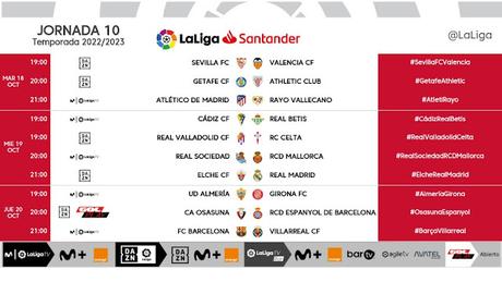 El Sevilla FC ya conoce sus horarios para las jornadas 9, 10 y 11