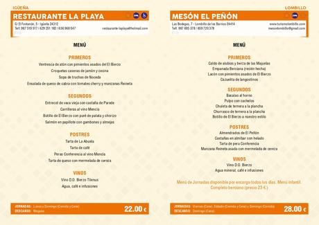 Jornadas Gastronómicas del Bierzo 2022 del 14 de octubre al 11 de diciembre. Consulta los menús 26 Jornadas Gastronómicas del Bierzo 2022 del 14 de octubre al 11 de diciembre. Consulta los menús 26