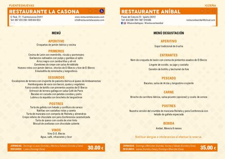 Jornadas Gastronómicas del Bierzo 2022 del 14 de octubre al 11 de diciembre. Consulta los menús 25 Jornadas Gastronómicas del Bierzo 2022 del 14 de octubre al 11 de diciembre. Consulta los menús 25
