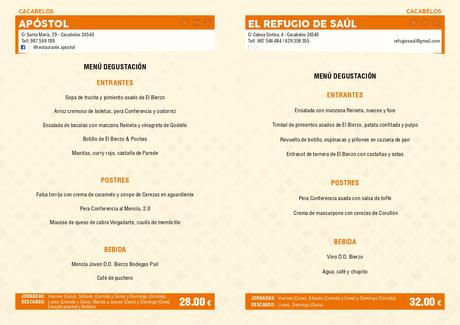 Jornadas Gastronómicas del Bierzo 2022 del 14 de octubre al 11 de diciembre. Consulta los menús 23 Jornadas Gastronómicas del Bierzo 2022 del 14 de octubre al 11 de diciembre. Consulta los menús 23