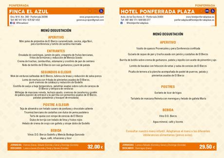 Jornadas Gastronómicas del Bierzo 2022 del 14 de octubre al 11 de diciembre. Consulta los menús 29 Jornadas Gastronómicas del Bierzo 2022 del 14 de octubre al 11 de diciembre. Consulta los menús 29