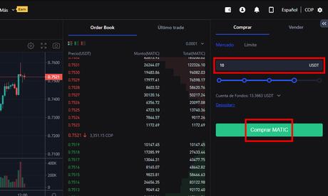 Dónde comprar Polygon (MATIC) de forma segura Comprar MATIC con USDT en Spot en BingX