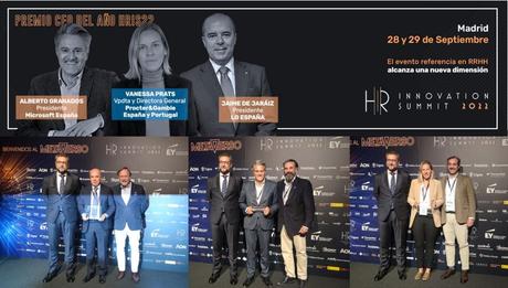 El HR Innovation Summit entrega los Premios CEOs del Año HRIS2022 a Jaime de Jaraíz (LG), Vanessa Prats (Procter& Gamble) y Alberto Granados (Microsoft)