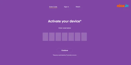 Ingrese el código de activación de Nick Jr. en Roku