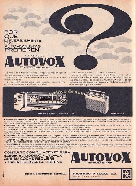 Autovox, una marca italiana de autorradios importadas a Argentina