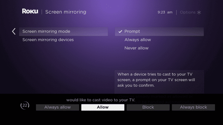 Cómo transmitir YouTube TV a JVC Smart TV Habilite AirPlay en JVC Roku TV