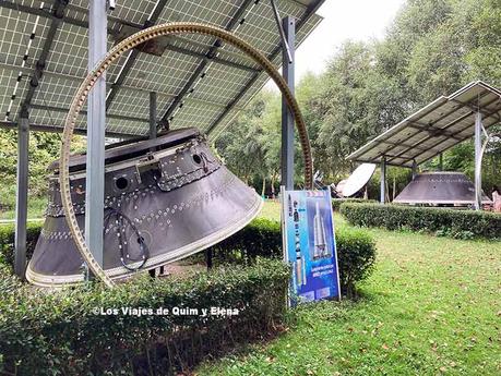 Pieza de un cohete espacial