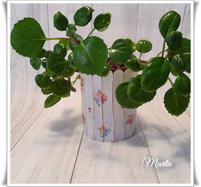 LATA RECICLADA EN MACETERO