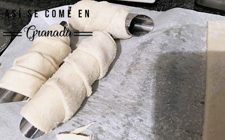 Cañas de crema sin gluten y sin lactosa