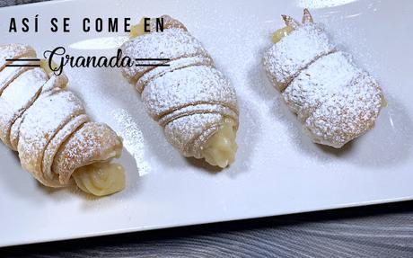 Cañas de crema sin gluten y sin lactosa