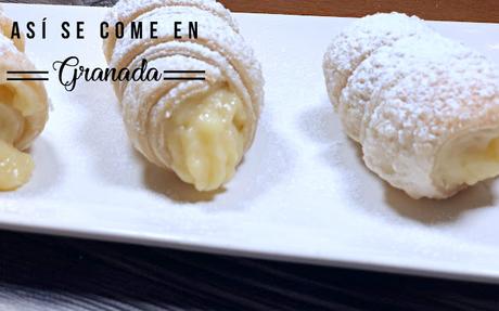 Cañas de crema sin gluten y sin lactosa