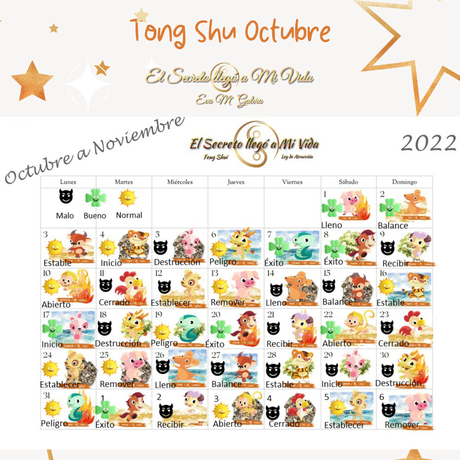 Tong Shu Octubre 2022