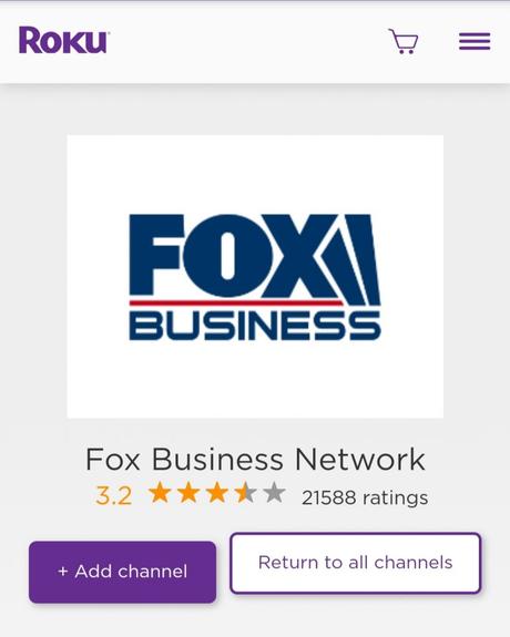 Agregue Fox Business Network en Roku