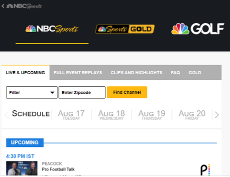 Chromecast NBC Sports Network desde tu computadora 