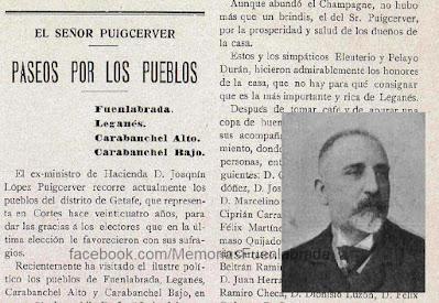 Visita de Joaquín López Puigcerver en 1905