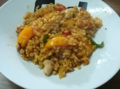 Arroz integral txipis gambas