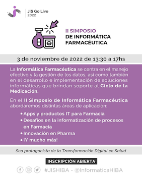 II Simposio de Informática Farmacéutica en las JIS Go Live 2022