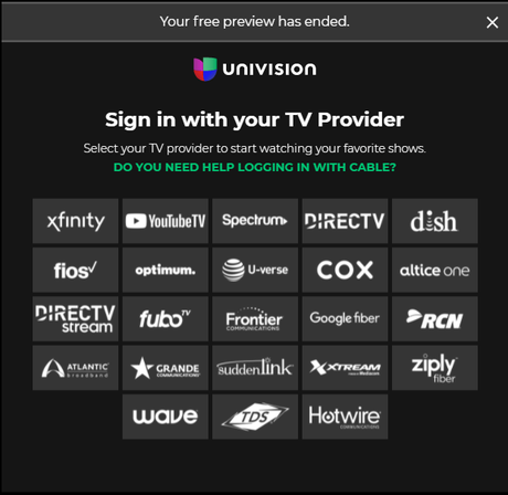 Ingresa a Univision 