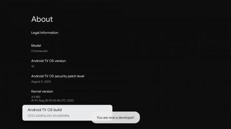 Toque el sistema operativo Android TV incorporado 