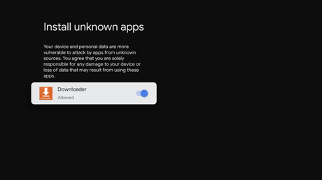 Habilitar fuentes desconocidas en Google TV 
