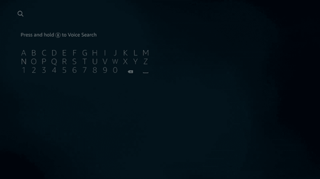 Pantalla de búsqueda de Firestick 