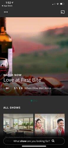 Cómo transmitir FYI a Apple TV Ícono de Cast - FYI en Apple TV