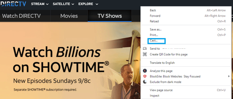 Como Chromecast DIRECTV STREAM (AT&T TV) Chromecast AT&T TV desde tu computadora