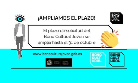 El Ministerio de Cultura y Deporte amplía hasta el 31 de octubre el plazo de solicitud del Bono Cultural Joven