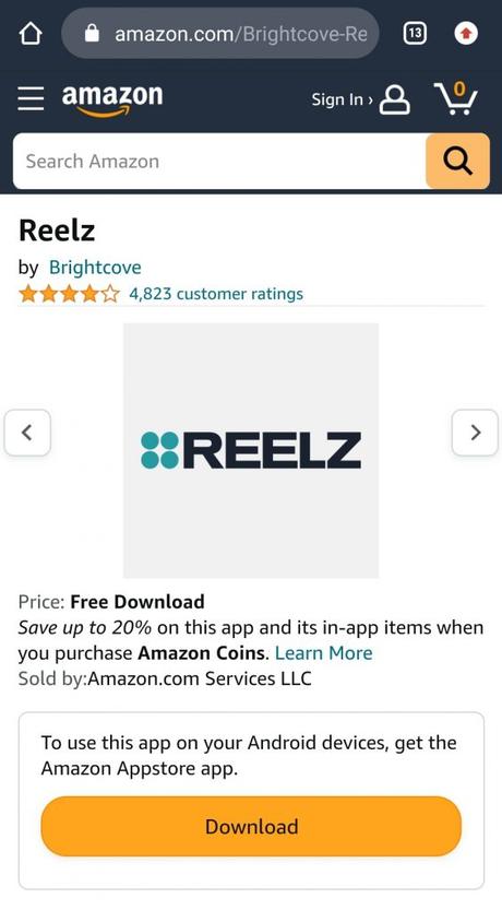 Descargar Reelz en Firestick