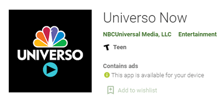 Universo NBC en Google TV