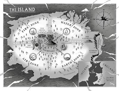 Mapa de la isla que aparece en la novela