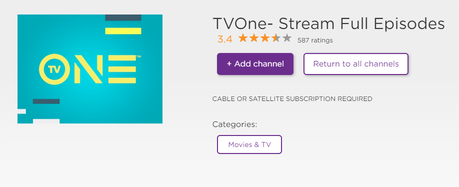 Cómo instalar, activar y transmitir TV One en Roku Seleccione Agregar canales