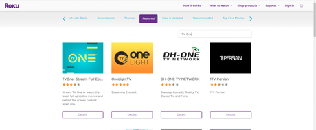 Cómo instalar, activar y transmitir TV One en Roku Selecciona TV One en Roku