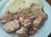 Solomillo cerdo salsa nata Bovril