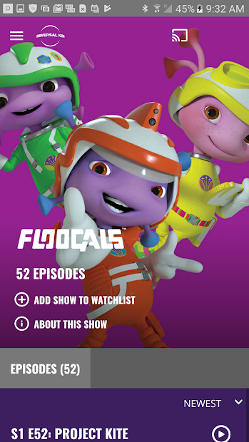 Universal Kids en Google TV: icono de transmisión