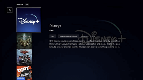 Disney Plus en PlayStation