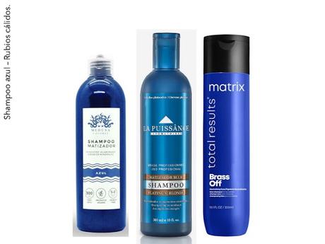 shampoo azul rubios cálidos neutraliza naranja