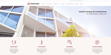 Propaher, empresa líder de gestión integral de instalaciones, lanza su nueva página web