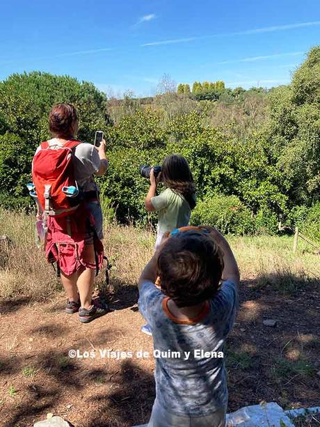 Haciéndonos fotos en los Jardines de la Fonte Baixa