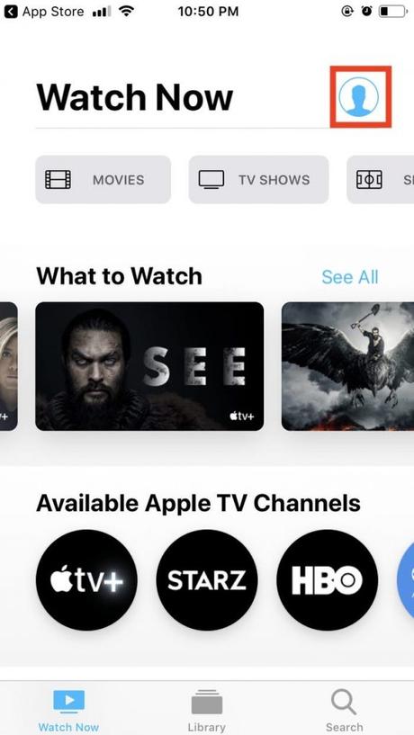 Presiona el ícono de Cuenta