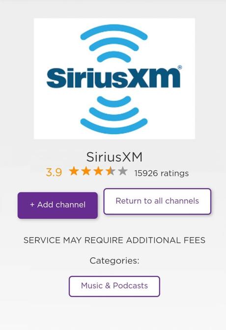 Agregar canal SiriusXM