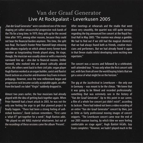 Van der Graaf Generator - Live at Rockpalast: Leverkusen 2005 (2018)