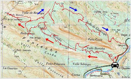 Santoveña-Valle Berroña-Valle Lloberuga