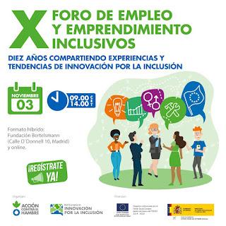 Abierto el registro para el X Foro de Empleo y Emprendimiento Inclusivos