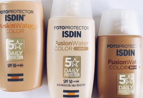 protector solar Isdin fusion water color 3 tonos