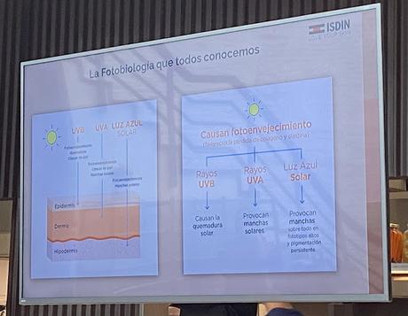 rayos UVA UVB HEV Luz solar luz azul