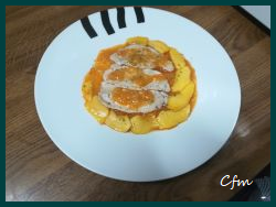 Filetes de lomo con manzana